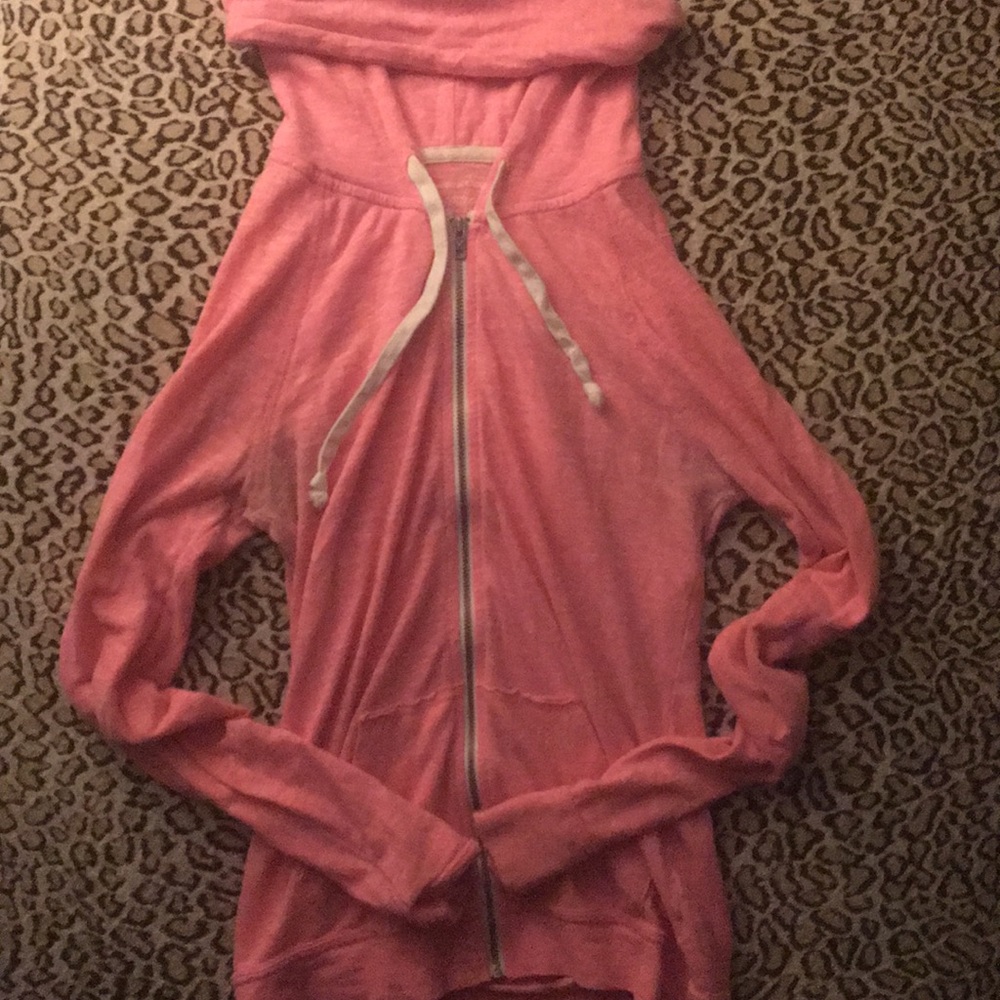 Light pink American eagle zip up
